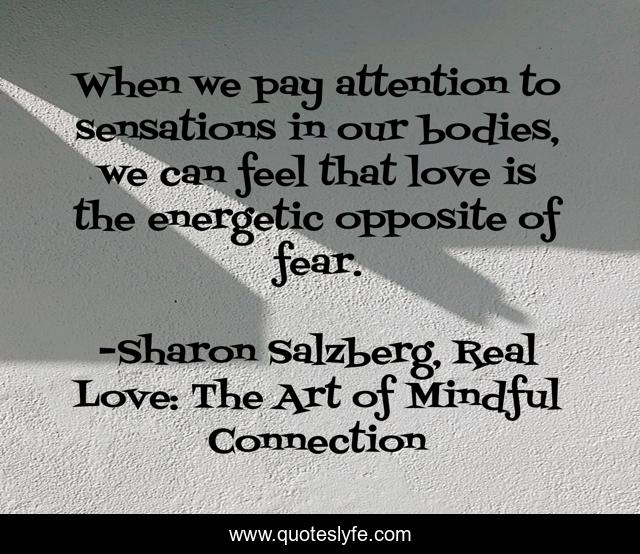 When we pay attention to sensations in our bodies, we can feel that love is the energetic opposite of fear.