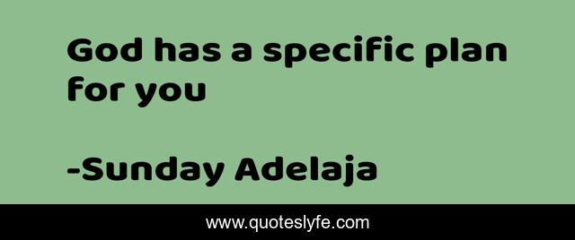 God has a specific plan for you