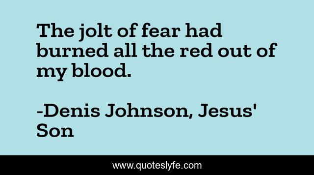 The jolt of fear had burned all the red out of my blood.