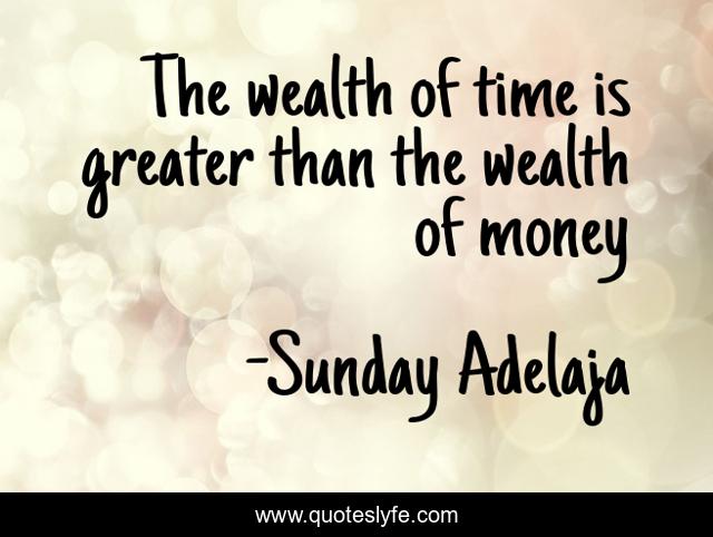 The wealth of time is greater than the wealth of money