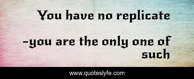 You have no replicate