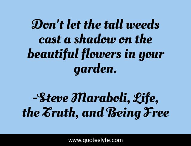 Don't let the tall weeds cast a shadow on the beautiful flowers in your garden.