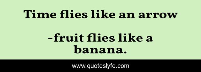 Time flies like an arrow