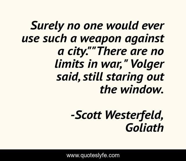 Surely no one would ever use such a weapon against a city.