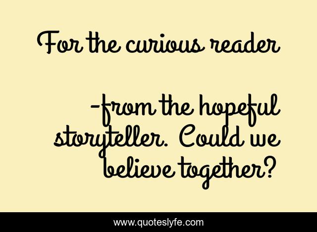 For the curious reader