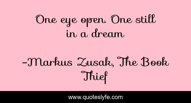One eye open. One still in a dream