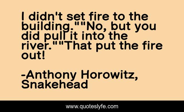 I didn't set fire to the building.