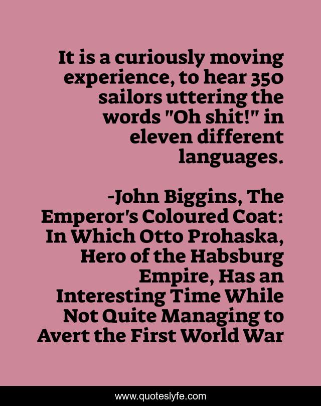 It is a curiously moving experience, to hear 350 sailors uttering the words 