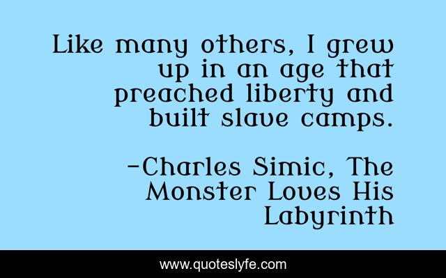 Like many others, I grew up in an age that preached liberty and built slave camps.
