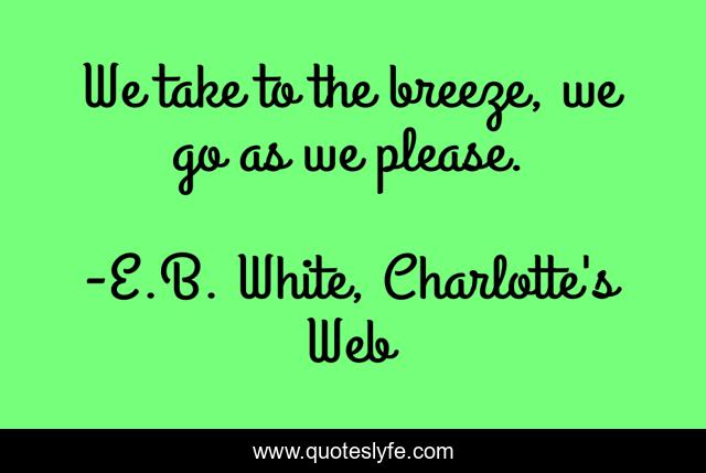We take to the breeze, we go as we please.