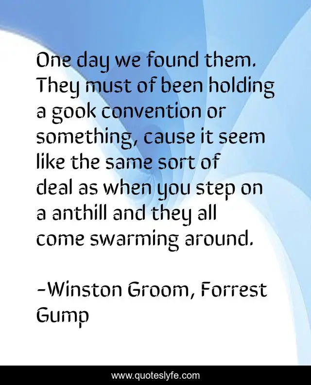 One day we found them. They must of been holding a gook convention or something, cause it seem like the same sort of deal as when you step on a anthill and they all come swarming around.
