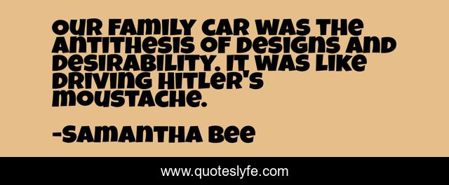 Our family car was the antithesis of designs and desirability. It was like driving Hitler's moustache.