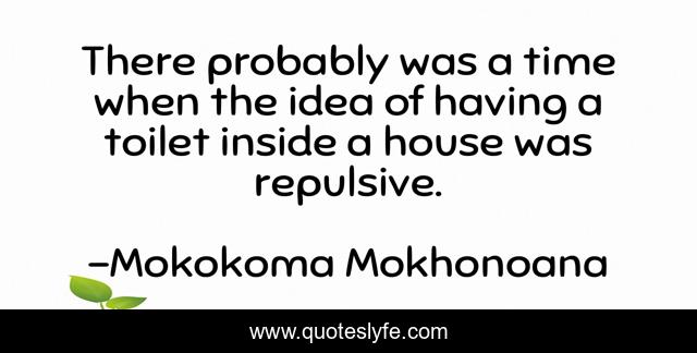 There probably was a time when the idea of having a toilet inside a house was repulsive.