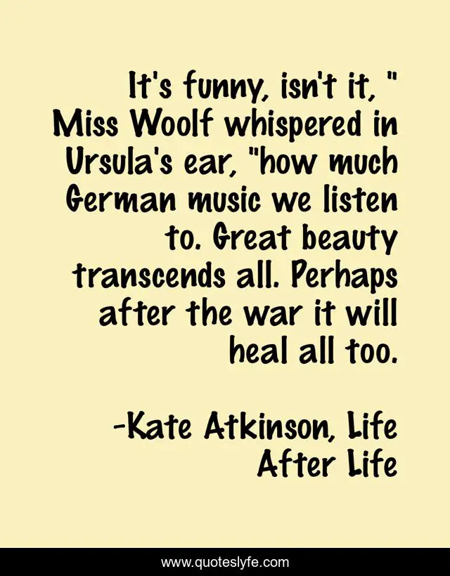 It's funny, isn't it, 