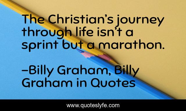 The Christian’s journey through life isn’t a sprint but a marathon.
