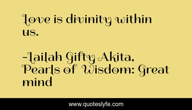 Love is divinity within us.