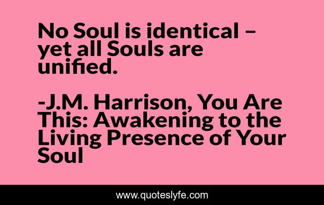 No Soul is identical – yet all Souls are unified.