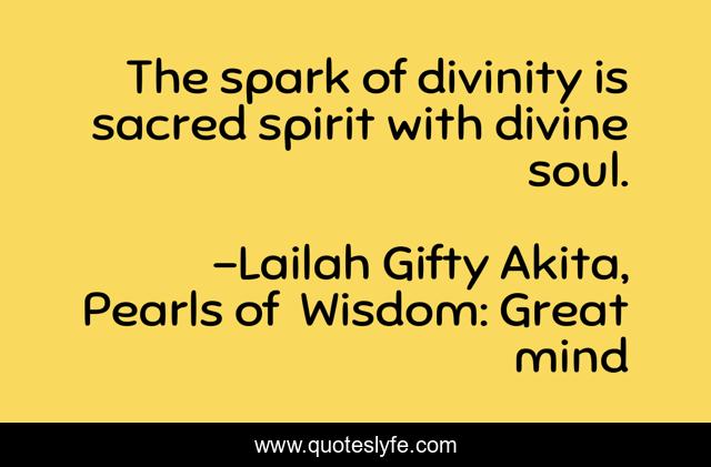 The spark of divinity is sacred spirit with divine soul.