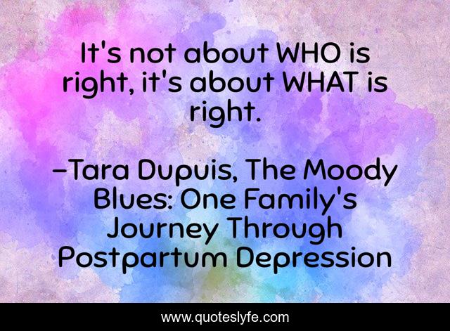 It's not about WHO is right, it's about WHAT is right.