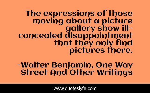 The expressions of those moving about a picture gallery show ill-concealed disappointment that they only find pictures there.
