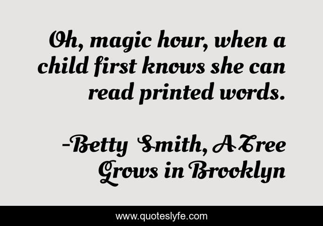 Oh, magic hour, when a child first knows she can read printed words.