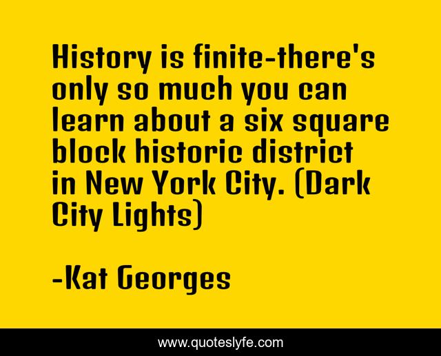History is finite-there's only so much you can learn about a six square block historic district in New York City. (Dark City Lights)