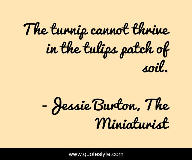 The turnip cannot thrive in the tulips patch of soil.