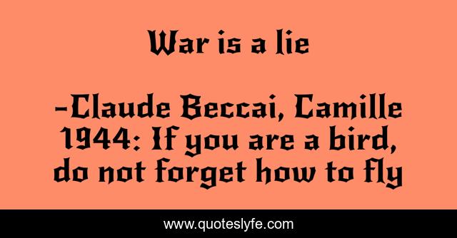 War is a lie