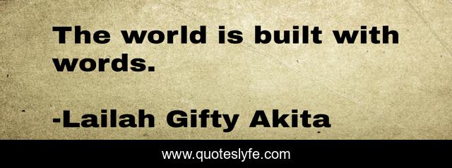 The world is built with words.