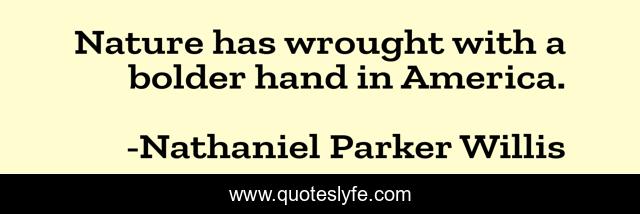 Nature has wrought with a bolder hand in America.