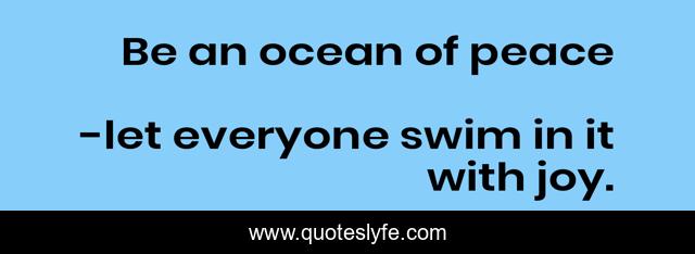 Be an ocean of peace