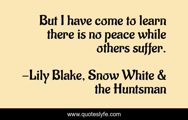 But I have come to learn there is no peace while others suffer.