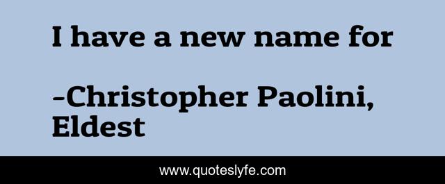 I have a new name for