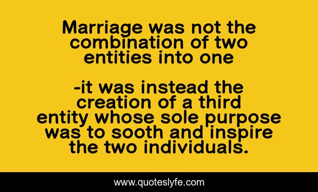 Marriage was not the combination of two entities into one