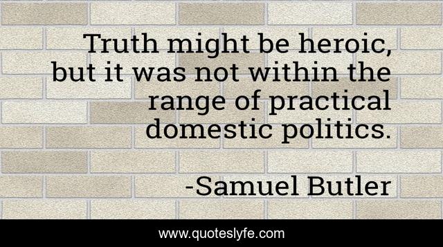 Truth might be heroic, but it was not within the range of practical domestic politics.