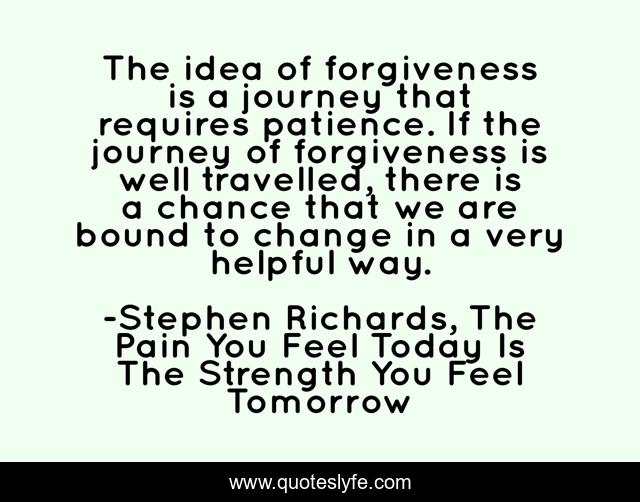 The idea of is a journey that requires patience. If the jo