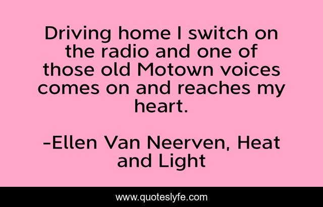 Driving home I switch on the radio and one of those old Motown voices comes on and reaches my heart.
