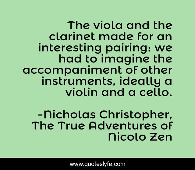 The viola and the clarinet made for an interesting pairing: we had to imagine the accompaniment of other instruments, ideally a violin and a cello.