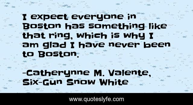 I expect everyone in Boston has something like that ring, which is why I am glad I have never been to Boston.