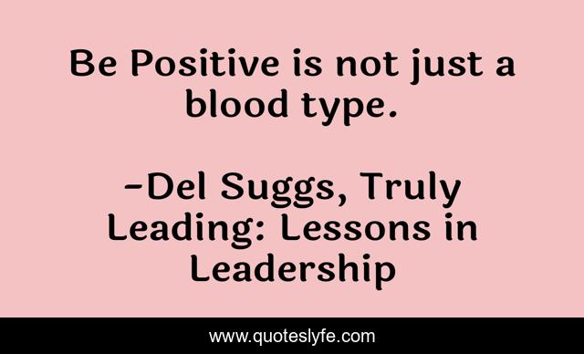 Be Positive is not just a blood type.