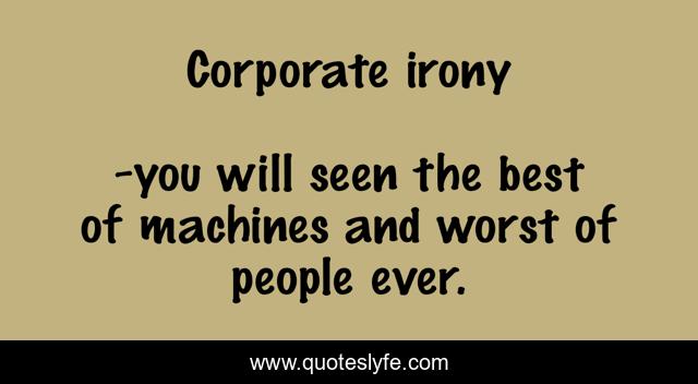 Corporate irony