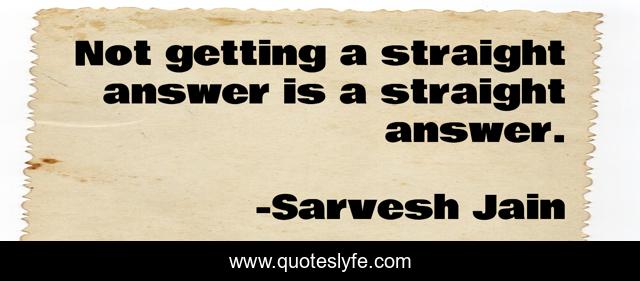 Not getting a straight answer is a straight answer.