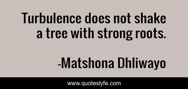 Turbulence does not shake a tree with strong roots.