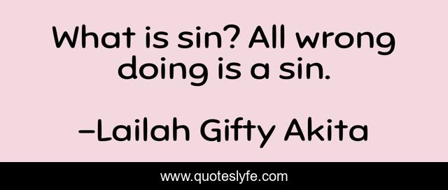 What is sin? All wrong doing is a sin.
