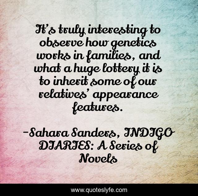 It’s truly interesting to observe how genetics works in families, and what a huge lottery it is to inherit some of our relatives’ appearance features.