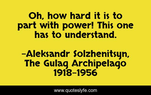 Oh, how hard it is to part with power! This one has to understand.