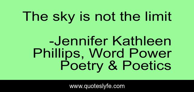 The sky is not the limit