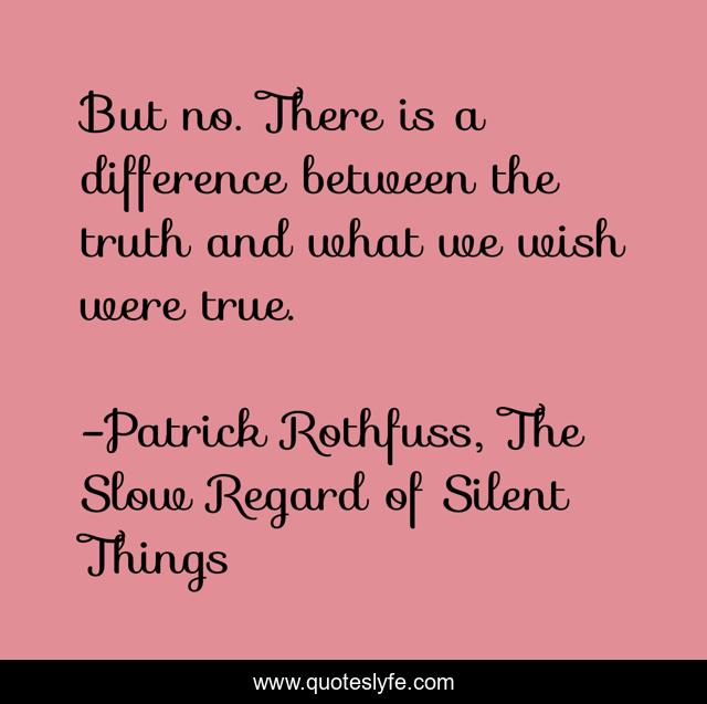 But no. There is a difference between the truth and what we wish were true.