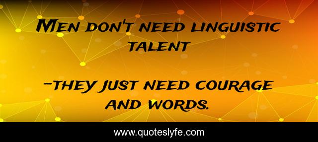 Men don't need linguistic talent