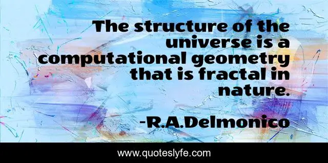 The structure of the universe is a computational geometry that is fractal in nature.